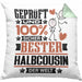 Halbcousin Geschenk Lustiger Spruch für Halbcousin Geschenkidee Bester Halbcousin Der WeltKissen mit Füllung 40x40 (Grau) Grün Trendation