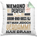 Drum-and-Bass-DJ Geschenk Kissen mit Füllung 40x40 Lustige Geschenkidee für Drum-and-Bass-DJ Geburtstag Niemand Ist Perfekt Aber Als Drum-and-Bass-DJ Ist Man Nah Dran (Grau) Grün Trendation