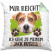 Jack Russel Besitzer Kissen mit Füllung 40x40 Geschenk Lustiger Spruch Geschenkidee Mir Reichts Ich Geh Zu Meinem Jack Russel (Grau) Grün Trendation