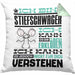 Stiefschwager Geschenk Kaffee-Kissen mit Füllung 40x40 Geschenkidee für Stiefschwager Ich Bin Stiefschwager Ich Kann Es Dir Erklären Jedoch Nicht Für Dich Verstehen Spruch Lustig (Grau) Grün Trendation