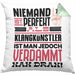 Klangkünstler Geschenk Kissen mit Füllung 40x40 Lustige Geschenkidee für Klangkünstler Geburtstag Niemand Ist Perfekt Aber Als Klangkünstler Ist Man Nah Dran (Grau) Grün Trendation