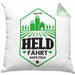 Lustige Kissen mit Füllung 40x40 für Landwirte Bauern Geschenk Spruch Nur Ein Held Fährt Aufs Feld (Grau) Grün Trendation