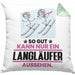 Langläufer Geschenk Kissen mit Füllung 40x40 So Gut Kann Nur Ein Langläufer Aussehen Geschenkidee (Grau) Grün Trendation