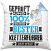 Kletterführer Geschenk Lustiger Spruch für Kletterführer Geschenkidee Bester Kletterführer Der WeltKissen mit Füllung 40x40 (Grau) Blau Trendation