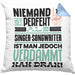 Singer-Songwriter Geschenk Kissen mit Füllung 40x40 Lustige Geschenkidee für Singer-Songwriter Geburtstag Niemand Ist Perfekt Aber Als Singer-Songwriter Ist Man Nah Dran (Grau) Blau Trendation