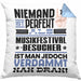 Musikfestival-Besucher Geschenk Kissen mit Füllung 40x40 Lustige Geschenkidee für Musikfestival-Besucher Geburtstag Niemand Ist Perfekt Aber Als Musikfestival-Besucher Ist Man Nah Dran (Grau) Blau Trendation