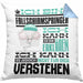 Fallschirmspringer Geschenk Kaffee-Kissen mit Füllung 40x40 Geschenkidee für Fallschirmspringer Ich Bin Fallschirmspringer Ich Kann Es Dir Erklären Jedoch Nicht Für Dich Verstehen Spruch Lustig (Grau) Blau Trendation