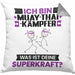 Muay-Thai-Kämpfer Kissen mit Füllung 40x40 Geschenk für Muay-Thai-Kämpfer Geburtstag Lustiger Spruch Was Ist Deine Superkraft (Grau) Grau Trendation