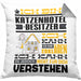 Katzenhotelbesitzer Geschenk Kaffee-Kissen mit Füllung 40x40 Geschenkidee für Katzenhotelbesitzer Ich Bin Katzenhotelbesitzer Ich Kann Es Dir Erklären Jedoch Nicht Für Dich Verstehen Spruch Lustig (Grau) Grau Trendation