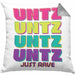 Untz Untz Untz Just Rave Kissen mit Füllung 40x40 Geschenk Techno Geschenkidee Raver Geburtstag (Grau) Grau Trendation