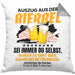 Auszug Bierbel Bier-Liebhaber Geschenkidee Kissen mit Füllung 40x40 Männer Geschenkidee Saufen (Grau) Grau Trendation