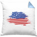 USA Kissen mit Füllung 40x40 Geschenk Amerika Geschenkidee Auslandjahr Vereinigte Staaten Von Amerika (Grau) Blau Trendation