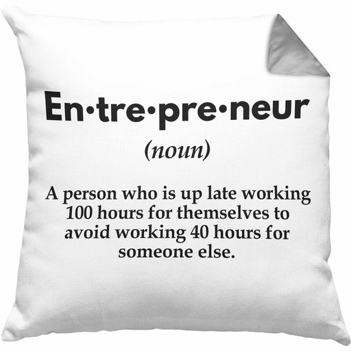 Entrepreneur Kissen mit Füllung 40x40 Entrepreneurship Geschenk Spruch Motivation Idee (Grau) Grau Trendation