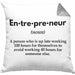 Entrepreneur Kissen mit Füllung 40x40 Entrepreneurship Geschenk Spruch Motivation Idee (Grau) Grau Trendation