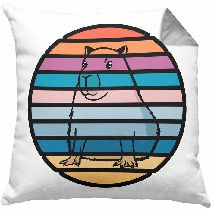 Kissen mit Füllung 40x40 mit Capybara-Motiv Geschenk für Capybara Liebhaber Geschenkidee (Grau) Grau Trendation