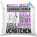 Sounddesigner Geschenk Kissen mit Füllung 40x40 Geschenkidee für Sounddesigner Geburtstag Lustig Ich Bin Sounddesigner Ich Kann Es Dir Erklären Aber Nicht Für Dich Verstehen (Grau) Blau Trendation
