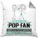 Pop-Fan Geschenk Kissen mit Füllung 40x40 Ich Bin Pop-Fan Aber Sag Doch Einfach Superheld Lustige Geschenkdiee für Pop-Fan (Grau) Grau Trendation