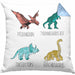 Arten Von Dinosauriern Kissen mit Füllung 40x40 Geschenk Für Jungs Dinos T-Rex Jungen Mädchen Dinos Tyrannosaurus (Grau) Blau Trendation