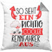 Rennfahrer Kissen mit Füllung 40x40 Geschenk So Sieht Ein Richtig Cooler Rennfahrer Aus Geschenkidee Spruch Lustig (Grau) Grau Trendation