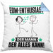 EDM-Enthusiast Kissen mit Füllung 40x40 Geschenk für EDM-Enthusiast Der Mann Der Alles Kann Geschenkidee zum Geburtstag (Grau) Blau Trendation