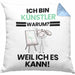 Künstler Geschenk Kissen mit Füllung 40x40 Lustiger Spruch Ich Bin Künstler Warum Weil Ich Es Kann Geschenkidee Bester Künstler Geburtstag (Grau) Blau Trendation