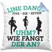Lustige Line Dance Kissen mit Füllung 40x40 - Tolles Geschenk für Line Dance Enthusiasten (Grau) Blau Trendation
