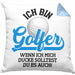 Golf Geschenke Für Männer Frauen Kinder Lustig Kissen mit Füllung 40x40 mit Spruch Golfspieler Kissen mit Füllung 40x40 Damen Witzig (Grau) Blau Trendation