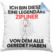 Zipliner Geschenk Kissen mit Füllung 40x40 Lustige Geschenkidee Geburtstag für Zipliner Ich Bin Dieser Legendäre Zipliner Von Dem Alle Geredet Haben (Grau) Blau Trendation