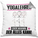 Yogalehrer Kissen mit Füllung 40x40 Geschenk für Yogalehrer Der Mann Der Alles Kann Geschenkidee zum Geburtstag (Grau) Grau Trendation