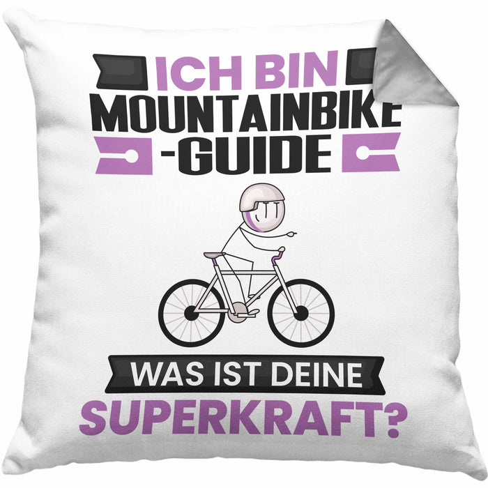 mountainbike spruch Mountainbike-Guide Kissen mit Füllung 40x40 Geschenk für Mountainbike-Guide  Geburtstag Lustiger Spruch Was Ist Deine Superkraft — TrendationStore