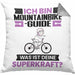Mountainbike-Guide Kissen mit Füllung 40x40 Geschenk für Mountainbike-Guide Geburtstag Lustiger Spruch Was Ist Deine Superkraft (Grau) Grau Trendation