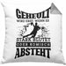 Lustige Kissen mit Füllung 40x40 Handball-Spieler als Geschenkidee Spruch Geschenk Handballspieler Trainer Coach (Grau) Grau Trendation