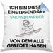 Snowboarder Geschenk Kissen mit Füllung 40x40 Lustige Geschenkidee Geburtstag für Snowboarder Ich Bin Dieser Legendäre Snowboarder Von Dem Alle Geredet Haben (Grau) Blau Trendation