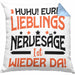 Huhu Eure Lieblingsnervensäge Ist Wieder Da Kissen mit Füllung 40x40 Geschenk Lustiger Spruch Kollege (Grau) Blau Trendation