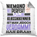 Klassikkenner Geschenk Kissen mit Füllung 40x40 Lustige Geschenkidee für Klassikkenner Geburtstag Niemand Ist Perfekt Aber Als Klassikkenner Ist Man Nah Dran (Grau) Grau Trendation