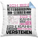 Kiteboarding-Lehrer Geschenk Kaffee-Kissen mit Füllung 40x40 Geschenkidee für Kiteboarding-Lehrer Ich Bin Kiteboarding-Lehrer Ich Kann Es Dir Erklären Jedoch Nicht Für Dich Verstehen Spruch Lustig (Grau) Blau Trendation