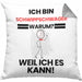 Schwippschwager Geschenk Kissen mit Füllung 40x40 Lustiger Spruch Ich Bin Schwippschwager Warum Weil Ich Es Kann Geschenkidee Bester Schwippschwager Geburtstag (Grau) Grau Trendation