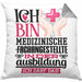 Medizinische Fachangestellte Ausbildung Start Geschenk Kissen mit Füllung 40x40 Ich Bin Medizinische Fachangestellte In Der Ausbildung Ich Darf Das Geschenkidee (Grau) Grau Trendation