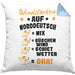Windstärken Auf Norddeutsch Kissen mit Füllung 40x40 Geschenk Norddeutschland Spruch Büschen Wind Schiet Wetter (Grau) Blau Trendation
