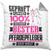 Pferdepfleger Geschenk Lustiger Spruch für Pferdepfleger Geschenkidee Bester Pferdepfleger Der WeltKissen mit Füllung 40x40 (Grau) Grau Trendation