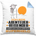 Abenteurreisender Geschenk Kissen mit Füllung 40x40 Ich Bin Abenteurreisender Aber Sag Doch Einfach Superheld Lustige Geschenkdiee für Abenteurreisender (Grau) Blau Trendation