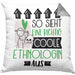 Ethnologin Geschenk Kissen mit Füllung 40x40 Geschenkidee für Ethnologin Geburtstag Weihnachten Spruch So Sieht Eine Richtig Coole Ethnologin Aus (Grau) Grau Trendation
