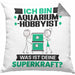 Aquarium-Hobbyist Kissen mit Füllung 40x40 Geschenk für Aquarium-Hobbyist Geburtstag Lustiger Spruch Was Ist Deine Superkraft (Grau) Grau Trendation