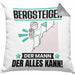 Bergsteiger Kissen mit Füllung 40x40 Geschenk für Bergsteiger Der Mann Der Alles Kann Geschenkidee zum Geburtstag (Grau) Grau Trendation