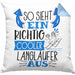 So Sieht Ein Richtig Cooler Langläufer Aus Geschenk Kissen mit Füllung 40x40 Lustiger Spruch Geschenkidee (Grau) Blau Trendation