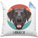 Labrador Besitzer Kissen mit Füllung 40x40 Geschenk Lustiger Spruch Geschenkidee Labrador Mama Papa (Grau) Blau Trendation