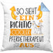 Pferdetherapeut Kissen mit Füllung 40x40 So Sieht Ein Richtig Cooler Pferdetherapeut Aus Geschenk Lustiger Spruch Geschenkidee (Grau) Blau Trendation