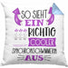 So Sieht Ein Richtig Cooler Synchronschwimmerin Aus Geschenk Kissen mit Füllung 40x40 Lustiger Spruch Geschenkidee (Grau) Blau Trendation