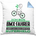 BMX-Fahrer Geschenk Kissen mit Füllung 40x40 Ich Bin BMX-Fahrer Aber Sag Doch Einfach Superheld Lustige Geschenkdiee für BMX-Fahrer (Grau) Blau Trendation