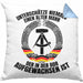 DDR Mann Kissen mit Füllung 40x40 Geschenk Unterschätze Niemals Einen Alten Mann Der In Der DDR AufgewachsenIst (Grau) Blau Trendation